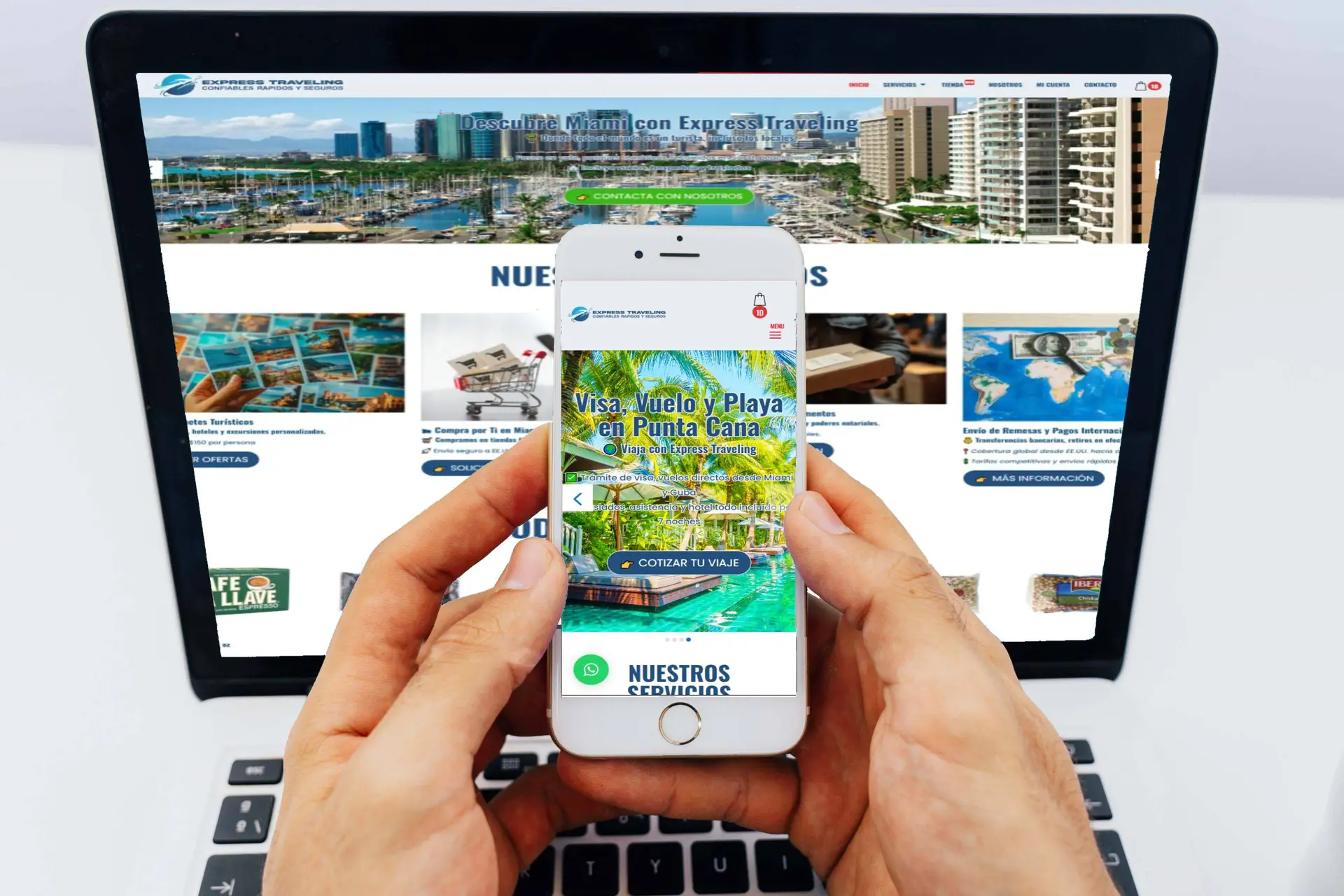 Website developed for Express Traveling