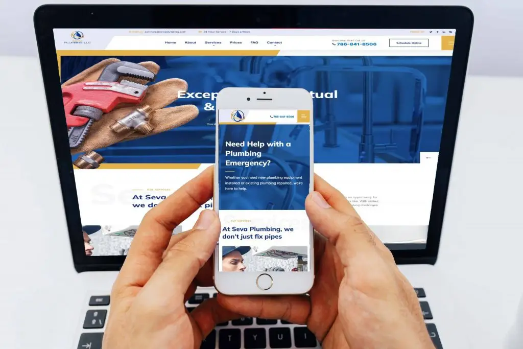 Website developed for seva plumbing